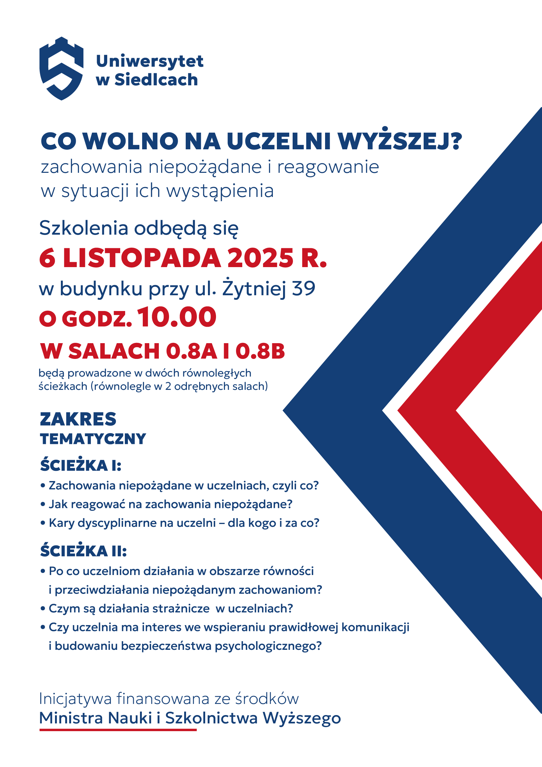 Plakat szkolenia MNiSW min
